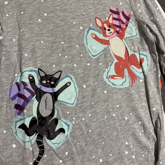 Wonder Nation Girl's Long Sleeve 2 Pack Print Graphic Pink Extra Large 14-16 - Picture 4 of 8